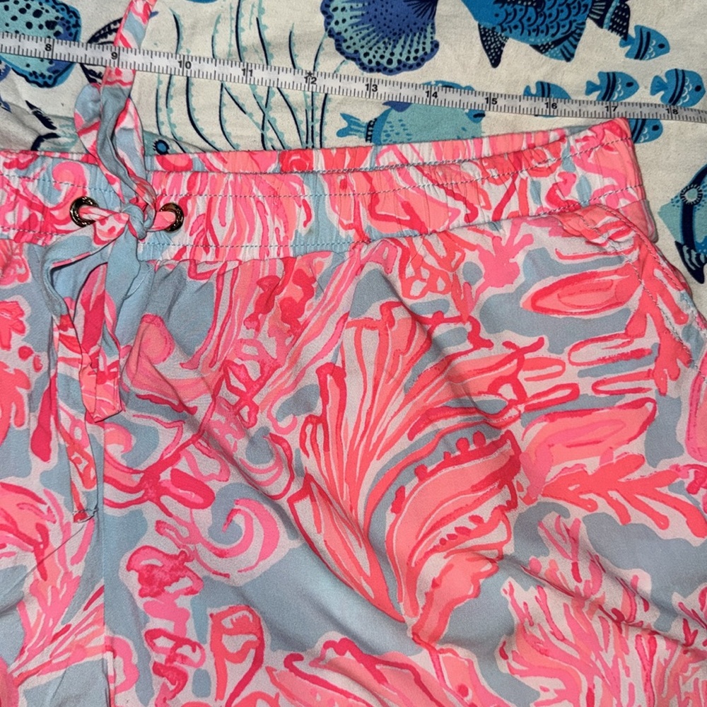 Lilly Pulitzer High Waist Pink and Blue Shorts - Picture 6 of 8